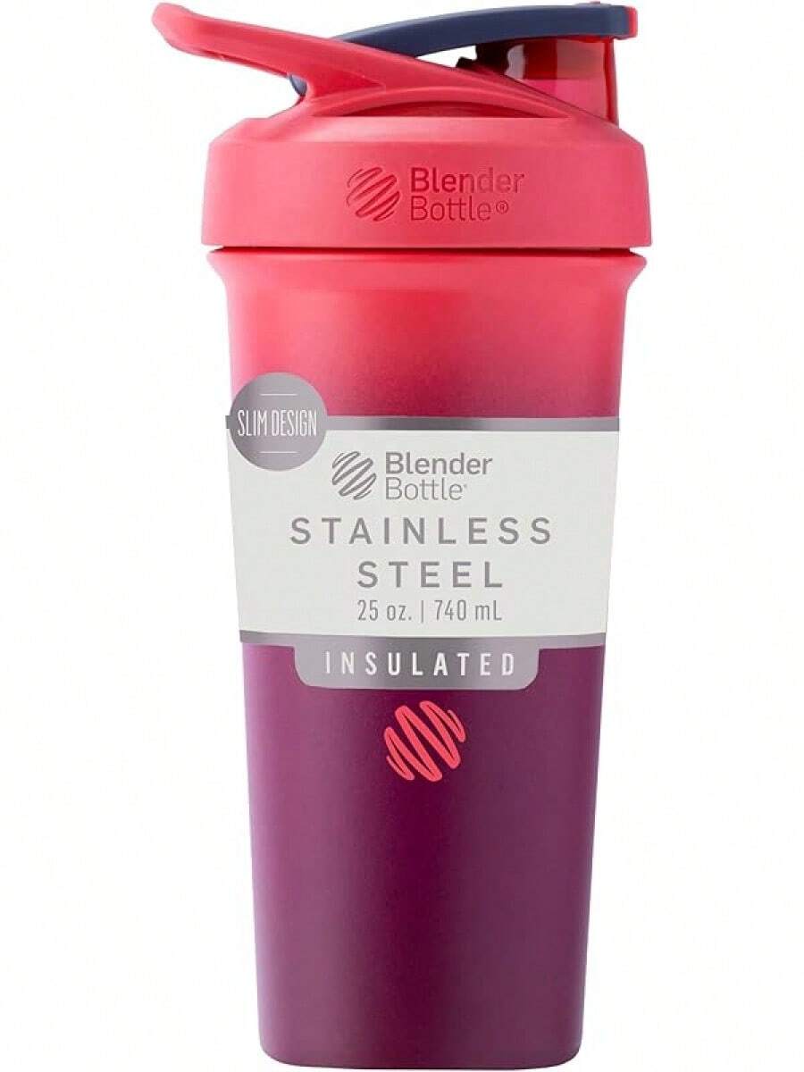 BlenderBottle Strada Shaker Cup Insulated Stainless Steel Bottle With Wire Whisk, 24-Ounce, Black - 桑格利亞酒 - 查看 1