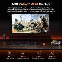 ACEMAGIC AM18 Mini Gaming PC, AMD Ryzen 7 8845HS (8C/16T, Up To 5.1GHz),32GB Dual Channel DDR5 1TB PCle 4.0 M.2 SSD, Mini Computer AMD Radeon 780M,Dual 2.5G LAN/WiFi 6/BT5.2/8K Triple Display Micro PC - 查看 7