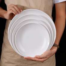 6 Stücke leichtes Dinner-Teller-Set für Buffets, gewerbliches Geschirr, hochwertige Restaurantnutzung, Hotel- und Catering-Speiseteller, unzerbrechliche Kunststoffteller für Küche, Reisen und Camping, Servierteller für Steak, Pasta, Pizza, Salat, Dessert, Kuchen, Brot, Butter und Snacks