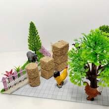 4pcs Mini Artificial Dried Grass Bunches - Durable Wooden Crafts For Rural Cottage Decor In Toy Houses & Autumn Harvest Displays, Suitable For Halloween, Christmas, Easter, Thanksgiving - Multicolor - View 9