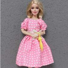 Set de 5 piezas de ropa casual cómoda, incluyendo top de moda para estar en casa, mono, falda y accesorios de armario, adecuado para muñeca princesa de 11.5 pulgadas para juego de simulación realista diaria (muñeca no incluida) - Rosa - Ver 10