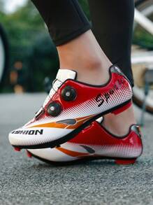 1 双男女通用公路自行车鞋,PU 鞋面防滑外底,四季皆宜,SPD Racing City 公路自行车运动鞋,轻便时尚户外步行自行车鞋 - 紅色 - 查看 5