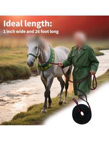 Lunge Line For Horse, Premium Equine Lunge Line With Swivel Bolt Snap For Accurate Equestrian Training, Competition, And Daily Use, 26 Ft (8 Meters)