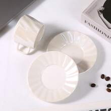 90ml/3.16oz Coffee Cup & Saucer Set, Suitable For Drinking Espresso Or Turkish Coffee - G - View 5