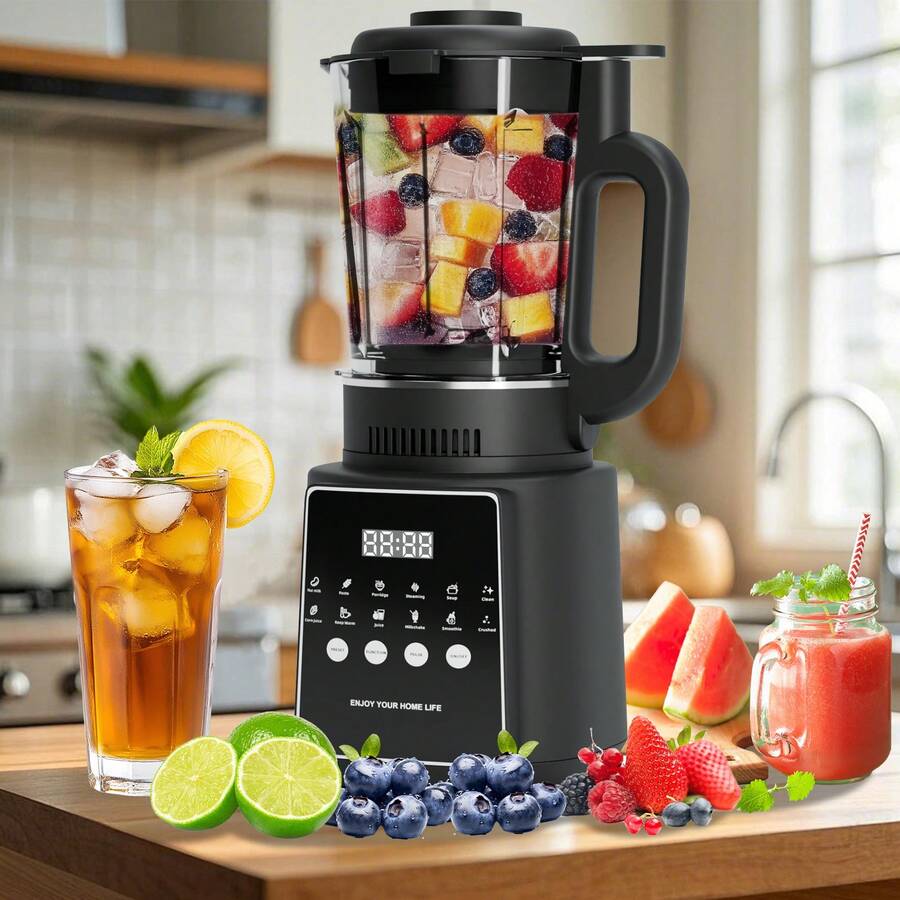 Blender For Smoothies, 50 Oz Countertop Blender With Milkshake, Juice, Crush Ice And Pulse, 1200W Peak Watts, PowerCrush Food Processor With Self-Cleaning, Stainless Steel Blade, Black - Xem 1