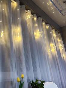 138-Inch Window Curtain String Lights, Fairy Twinkle Lights For Window Decor, Home Bedroom Wall Holiday Christmas Wedding Party New Year Decoration, Battery Operated (Batteries Not Included), Requires 3 AA Batteries, Suitable For Home Decor, Bedroom, Indoor & Outdoor Decoration - Multicolor - View 8