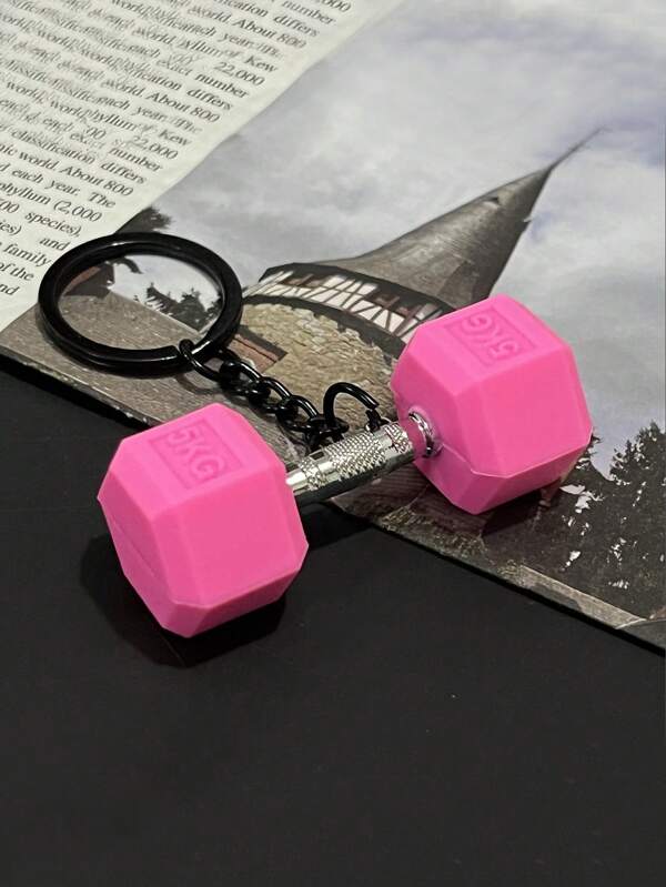 1 Pieza Nuevo Llavero de BBQ DIY Llavero de mancuerna de silicona desmontable Mini barra de fitness Serie Llavero engrosado, Regalo de fitness para entusiastas del fitness, Accesorio colgante de mochila, automóvil, alta belleza, Accesorios góticos Y2k