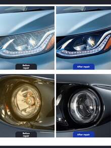 Car Headlight Repair Kit, Headlight Polishing And Repair Tool, Scratch Resistant Cleaning And Care Details, Car Headlight Refurbishment And Repair Agent, Headlight Yellowing And Blurring Repair, Oxidation Prevention - 1 Set - View 8