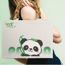 MZLBAMBOO Reusable Canvas Bags, Large Work Tote Bag, Water Resistant Shopping Bags, Foldable Grocery Bag For Computer, Daily Essentials