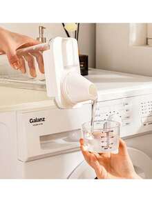 Laundry Detergent Dispenser,Refillable Detergent Bottle With Cap,Leakproof Empty Lotion Sub Bottles Supplementary Container Travel Liquid Bottle For Laundry Room. - Clear - View 8