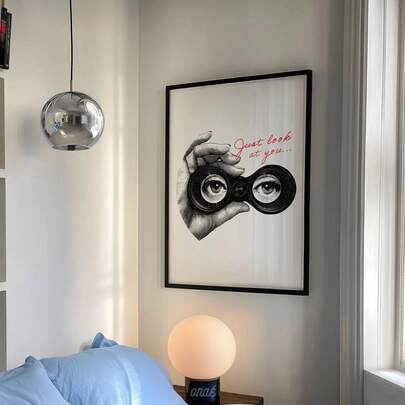 1 Pc Funky Retro Optical Poster _ Printable Surreal Wall Art, Creativity Print, Room Decor, Eclectic Interiors, Retro Pop Art, Vintage Room Decor Wall Arts Living Room Decor Office Decor Bedroom Decor Kitchen Decor Bathroom Decor Wall Decor Home Decor Posters Unframed