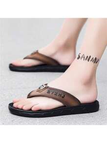 Tongs couples, semelle épaisse pour l'extérieur pour hommes, rétro avec fond souple pour la plage
