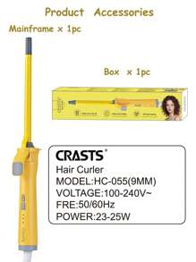 CRASTS 9mm/16mm/26mm Multi-Diameter Curling Iron, 3 Heat Settings, Fast Heating, Big Wave Wool Curl Hair Styler, Suitable For Home Use, Great Gift - EU C Type Plug(220-240V) - View 6