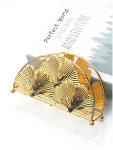 欧式优雅纸巾架，餐巾收纳，厨房用具，银杏叶圆形简约设计，奢华纸巾架，桌面装饰，适用于家庭，餐厅，咖啡厅，万圣节装饰，圣诞节装饰，纸巾架