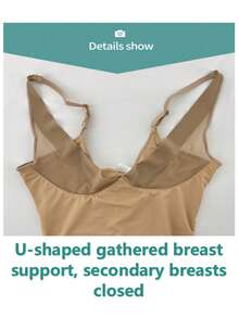 1 件塑身连体衣裙，紧贴臀部、腹部、腰部和背部，弹性针织面料，舒适、隐形、提臀、纤腰、可调节肩带