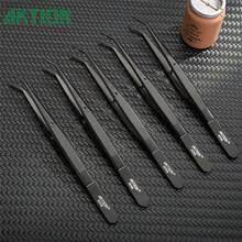 German Quality Stainless Steel Tweezers Anti-Static Curved Tip For DIY Nail Art Crafts - Multicolor - View 9