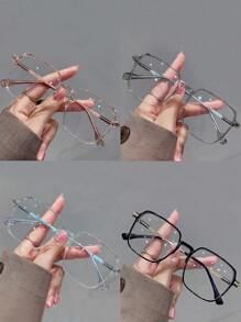1 pièce Lunettes de mode dégradé océanique pour activités en plein air. Accessoires de lunettes transparentes, Saint-Valentin