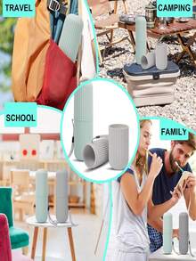 多功能旅行牙刷盒牙刷桶牙刷牙膏洗漱收纳盒，漱口水刷牙刷杯外出保持口腔卫生，简约家用旅行漱口水杯牙刷盒情侣便携套装母亲节礼物，母亲节，母亲节，母亲节礼物节家居浴室装饰秋季装饰返校 - 彩色 - 查看 5