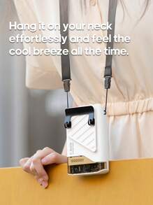 kinscoter 1 Peça Ventilador Portátil Recarregável de 4000mAh para Cintura, Acessórios de Camping, Praia e Viagem, Refrigerador de Ar, Bateria Portátil, Mini Ventilador Pessoal para Pescoço