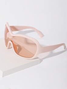 新款时尚大框一体式 Y2K Baddie 街头嘻哈时尚眼镜男女街拍节日派对聚会走秀户外休闲度假沙滩装饰眼镜日常聚会旅行流行高端装饰眼镜 - 彩色 - 查看 10