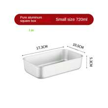 1 pieza, Bandeja de hornear de pan de aluminio resistente a altas temperaturas de 7 pulgadas/8 pulgadas/9 pulgadas, molde de horneado DIY, molde de horneado, caja de hornear rectangular, molde rectangular antiadherente para hornear queso y pasteles, resistente a altas temperaturas, fácil de limpiar, adecuado para reuniones familiares