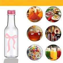 30/5/1pc 25ML-50ML Mini Plastic Liquor Bottle,Empty Bottles With Cap,Elegant Floral Decor Bottles, Can Be Used To Fill A Variety Of Liquids,Dried Blooms Decorative, Suitable For Putting In The Bag To Take Out Travelling,Weddings,Events Gift,Gatherings,Party,Birthday,Outdoor.