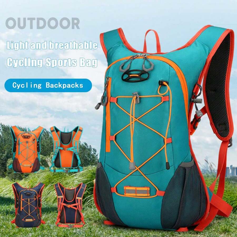 男女通用多功能大容量运动骑行包，背包可挂在骑行头盔上，户外登山行李袋，轻便防水徒步包，适合旅行露营、骑行运动使用