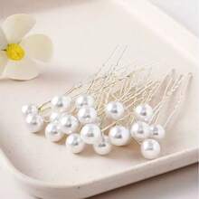 20 Pieces Of Women's New Handmade Diamond Inlaid Bridal Headwear, Fork Hairpin, U-Shaped Coiled Hair, Wedding Hairpin Headwear, Daily Simple And Versatile, Wedding And School Season Headwear, Ball Head Set Valentine's Day Accessories