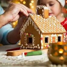 Conjunto de confeitaria para casa de gengibre com 10/18 peças - casinha pequena de aço inoxidável 3D, boneco de neve, árvore de Natal, cortadores de biscoitos de veado, adequado para o Natal, volta às aulas, dia dos namorados, festa de aniversário - sobremesas de Natal faça você mesmo para restaurantes, food trucks e padarias, decorações de Natal, pijamas de Natal, presentes de Natal, decoração de Natal - Prata - Ver 7