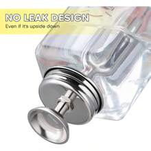 6Oz 180ml Glass Push Down Pump Dispenser With Cover Acetone Pump Dispenser Alcohol Dispenser Push Down Nail Polish Remover Dispenser Bottle Push Down Hand Pumping Press Container7g5s