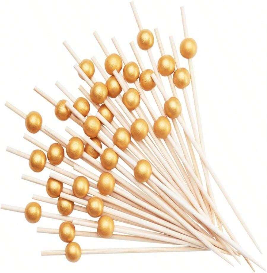 Gusto [1500 Count] Bamboo Wooden Toothpicks Wood Round Single-Point ...