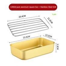 1 pieza, Bandeja de hornear de pan de aluminio resistente a altas temperaturas de 7 pulgadas/8 pulgadas/9 pulgadas, molde de horneado DIY, molde de horneado, caja de hornear rectangular, molde rectangular antiadherente para hornear queso y pasteles, resistente a altas temperaturas, fácil de limpiar, adecuado para reuniones familiares
