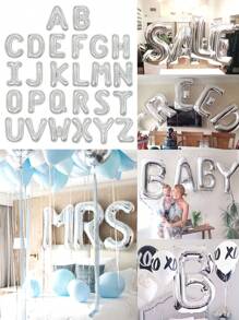 1 个 40 英寸巨型字母氦气球，大号金色/银色/粉色 A-Z 铝箔气球，DIY 创意横幅背景装饰，适用于生日派对、婚礼、周年纪念、家庭聚会 - 彩色 - 查看 7