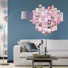 50 件，4x6 英寸，墙面拼贴套装，美观的图片，适合每个人的可爱卧室装饰，植物墙面艺术拼贴套装，装饰照片集，房间装饰，美观的房间装饰，家居装饰，房屋装饰，可爱美观的墙面装饰墙贴贴纸客厅装饰 - 彩色 - 查看 5