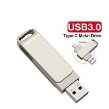 BIYETIMI USB 3.0 USB 闪存盘 Type C 笔式驱动器 128GB 64GB USB 闪存盘适用于 Type-C 设备 - 銀色 - 查看 7