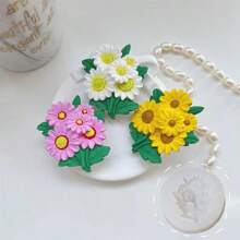 1pc Sunflower Daisy Series Flower Bouquets Silicone Mold, Chrysanthemum Shaped Candle Moulds, Aromatherapy Plaster Diffuser Stone Casting Mold For DIY Crafts, Soap, Clay, Cup Wax Making - Perfect Gift For Wedding Graduation Birthday Party Festival Home Decor, Fine Texture, Add Elegance To Your Home