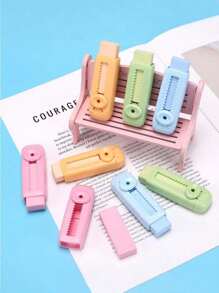 Retractable Push Erasers For Students, Clean, No Residual, Flexible.Suitable For Study, Painting, Office Work. Small And Exquisite, Easy To Carry Back To School, For Middle School Office College Adult Girl And Boy Back To School(Multiple Colors Available),Back To School,School Supplies,School Supplies