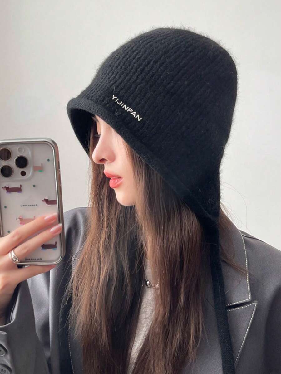 女士一体式帽子 秋冬时尚小丑针织羊毛渔夫帽 秋冬儿童时尚小丑针织羊毛帽 纯色小丑兔毛保暖帽 纯色小丑兔毛保暖护耳帽 大头围保暖帽 适合外出购物、度假、节日 - MM1531 - 查看 1