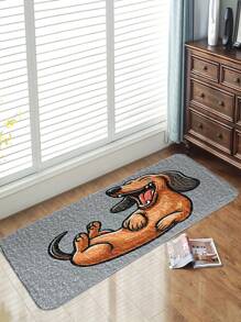 1pc Dachshund Theme Anti-Slip Doormat, Natural Plant Fragrance Bathroom Mat, Absorbent Non-Slip Mat, Fragrance Lasts 5-7 Days, Washable Carpet Rug For Living Room, Bedroom, Entryway, Suitable For All Seasons