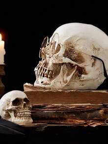 1pc 1:1 Realistic Adult Skull Model, Suitable For Home Decor, Bedroom Decor, Office And Student Use, Best Christmas Gift - Multicolor - View 8