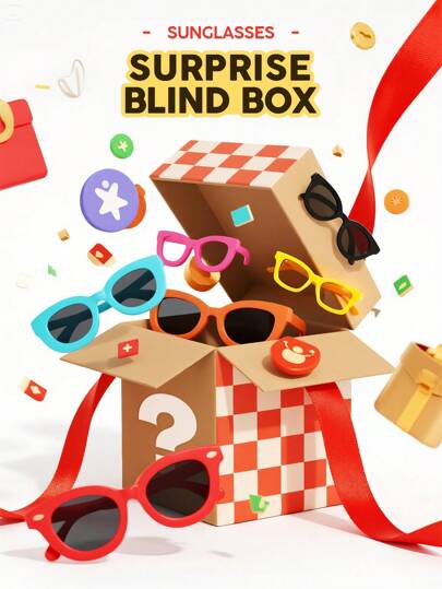 1pc Blind Box Random Hit Product Women Fashion Eyeglasses For Surprise Gift Street Snap Daily Life Musical Festival Outfit Fashion Accessories Suitable For All Face Shapes