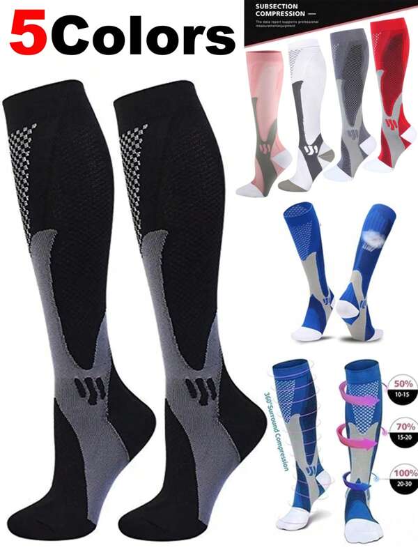Running Compression Socks Men Women Football Cycling Socks 20-30mmHg Sports Socks Basketball Tennis Nurse
