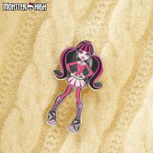 Mattel 1 件美泰官方* Monster High Draculaura 珐琅别针卡通可爱电影人物别针，适用于帽子、背包、包包、衣服配饰卡通珐琅胸针，适合圣诞节、生日派对粉丝的礼物 - MN-39007 - 查看 6