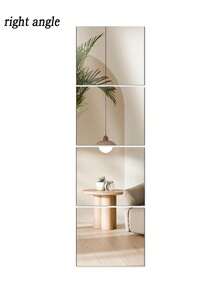 玻璃全身镜，瓷砖材质，卧室全身镜，壁挂式全身镜，适用于家庭健身房、门厅、浴室、卧室、化妆等场所，价格实惠，可用于房间装饰、梳妆台、旅行、卧室、化妆配件、镜子、梳妆镜等，价格实惠，适合作为圣诞礼物、化妆品、化妆工具等。 - 彩色 - 查看 3