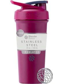 BlenderBottle Strada Shaker Cup Insulated Stainless Steel Bottle With Wire Whisk, 24-Ounce, Black - Mâm xôi - Xem 1