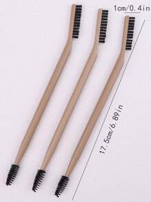 1pc Dual-Ended Makeup Brush, Spiral Eyebrow Brush & Lash Comb, Grooming Tool For Defined Brows, Portable Beauty Makeup Brush