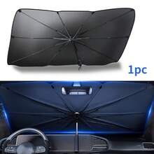 Easypie Selection 优质银色汽车遮阳板 - 前挡风玻璃隔热和防紫外线，卷起设计，易于存放 - 适用于所有车型 - 适合夏季和炎热天气 - 送给车主的完美礼物