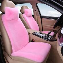 1pc Universal Car Seat Cushion, Plush Car Seat Pad, Comfortable Warm Backrest, Warm Car Seat Cover Pad, Suitable For All Seasons - Cushion - View 7
