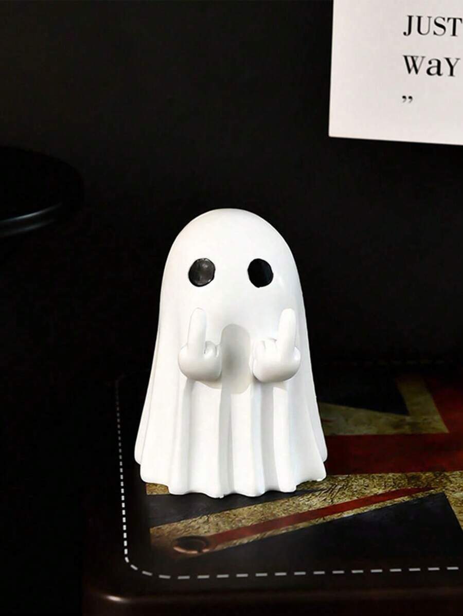 Süße weiße Geister & schwarze Geister Party Dekorationen, Schreibtisch Dekoration, geeignet für Halloween, Partys und Feiertags-Dekorationen Heim-Dekoration Halloween Dekoration Raum Dekoration Herbst Dekoration