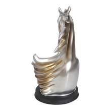 Bazargame Bottle Holder Horse Statue Resin Wine Storage Display Rack 17 * 30cm Wine Rack Spray Painting Modern Display Shelf Single Bottle Rack For Countertop Classic Gift Display Decor Horse - Silver - View 10